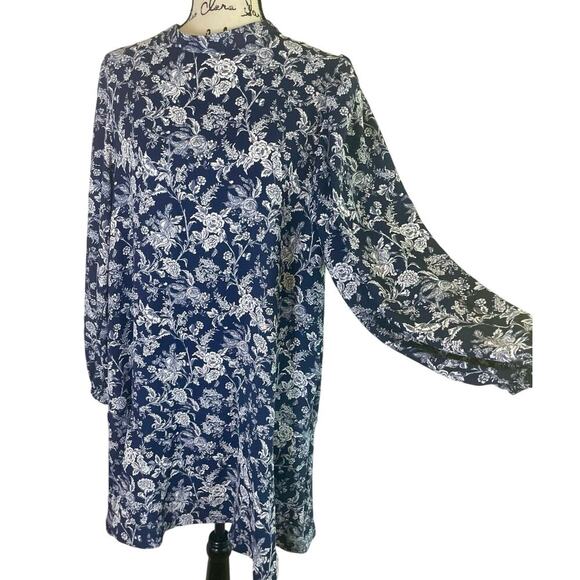 SMITH & QUINN DRESS THE L.A. BOUQUET NAVY BLUE SZ XL LONG SLEEVE SOPHISTICATED - Picture 15 of 16